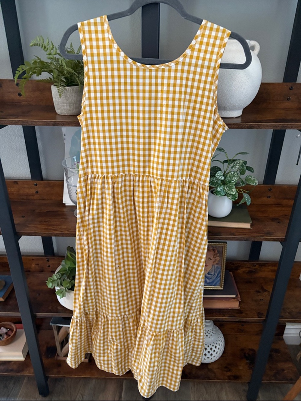 Tradlands Mustard and White Gingham Dress - Picture 4 of 4